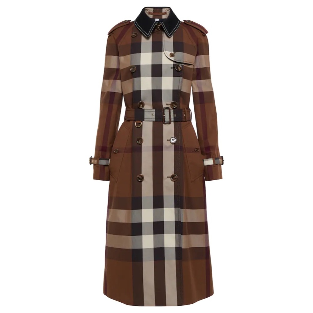 🔥🔥 BURBERRY
Checked gabardine trench coat